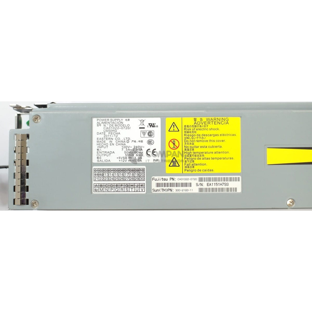 300-2193-11 SUN 550W AC POWER SUPPLY FOR SUN SPARC M3000